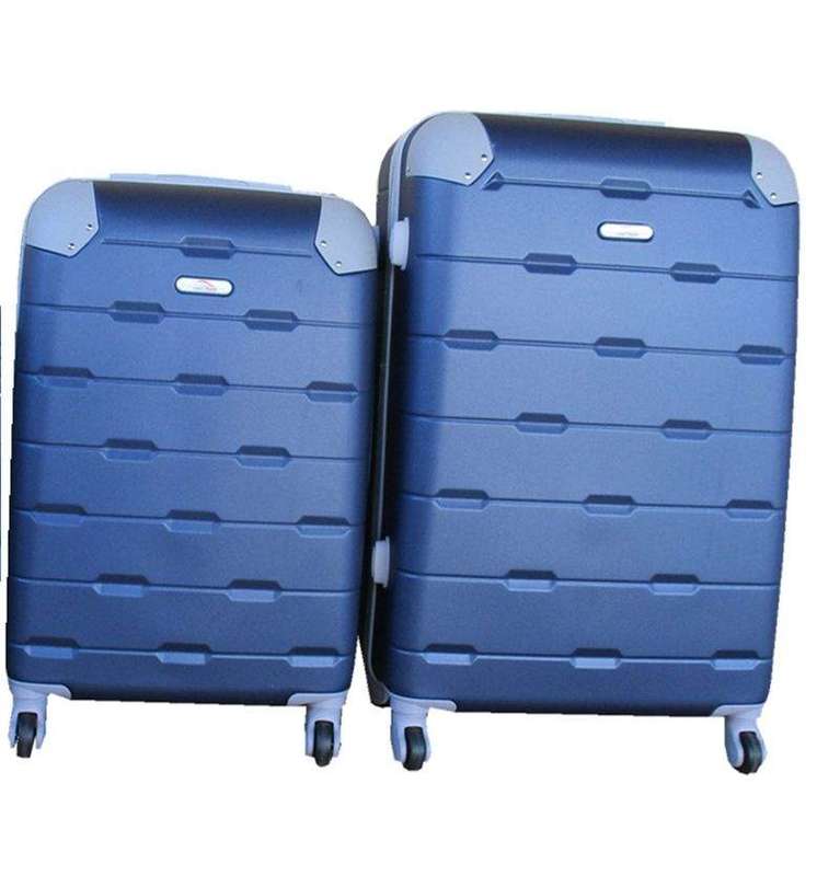 SMTE 2 Piece Luggage Set - Navy with keychain