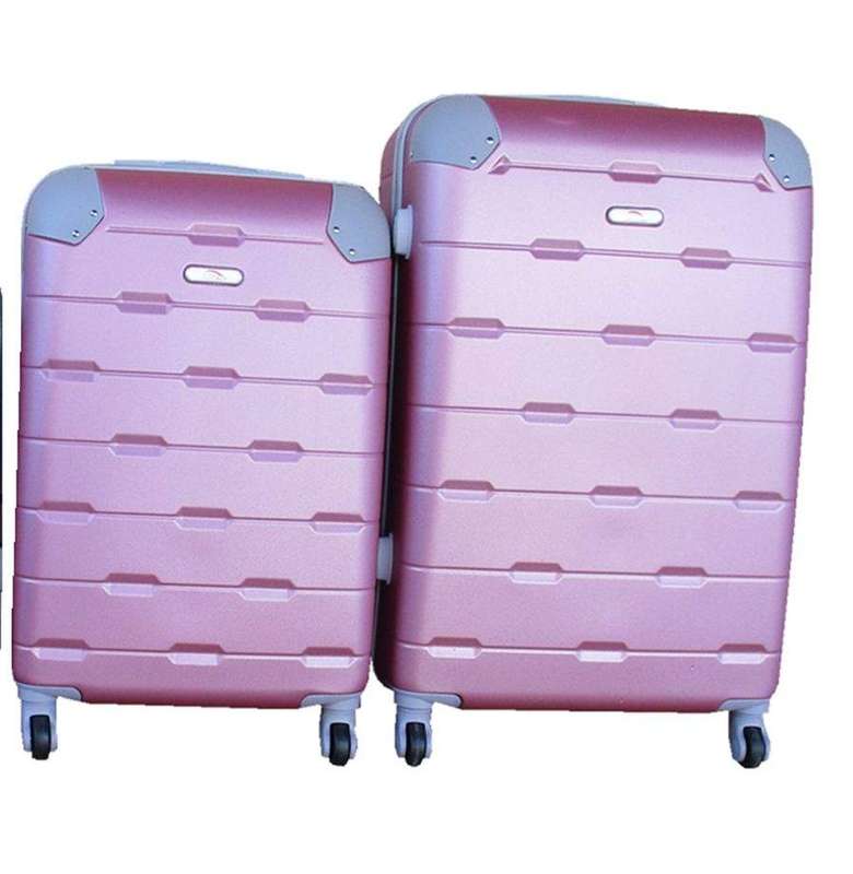 SMTE 2 Piece Luggage Set - Pink with keychain