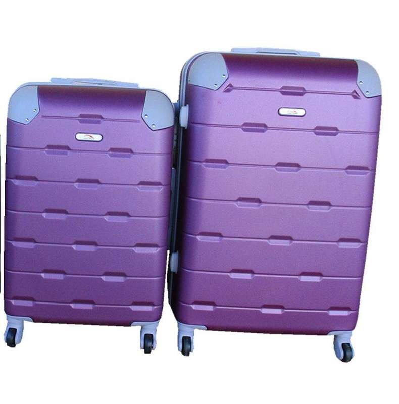 SMTE 2 Piece Luggage Set - Purple with keychain