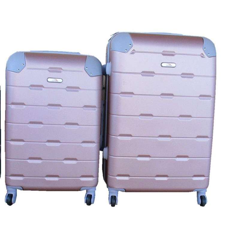 SMTE 2 Piece Luggage Set - Rose Gold with keychain