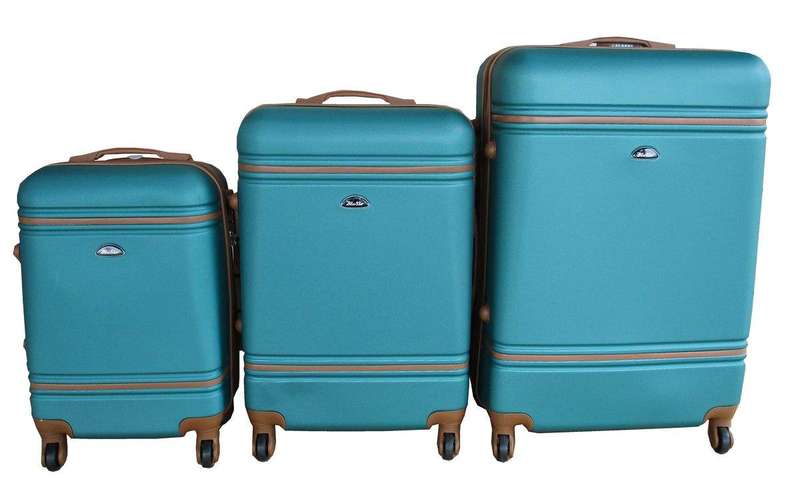 SMTE 3-Piece Dark Green HardShell Luggage Set with Spinner Wheels&Built-In Locks with keychain