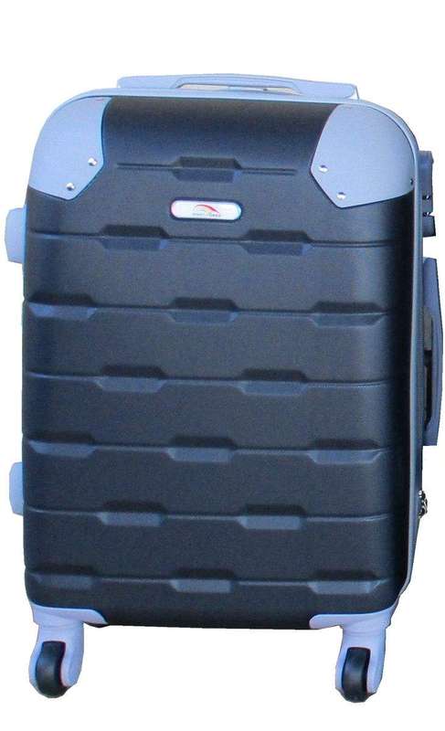 SMTE Luggage 24 inch Suitcase - Black with keychain