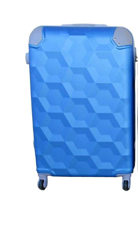 SMTE Luggage 24 inch Suitcase - Blue with keychain