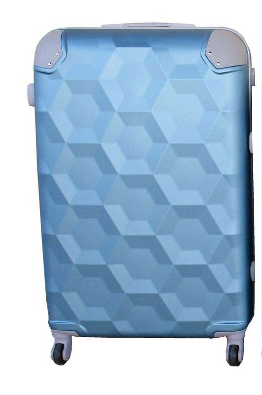 SMTE 1 Piece Luggage 20 inch Suitcase - Light Blue with keychain