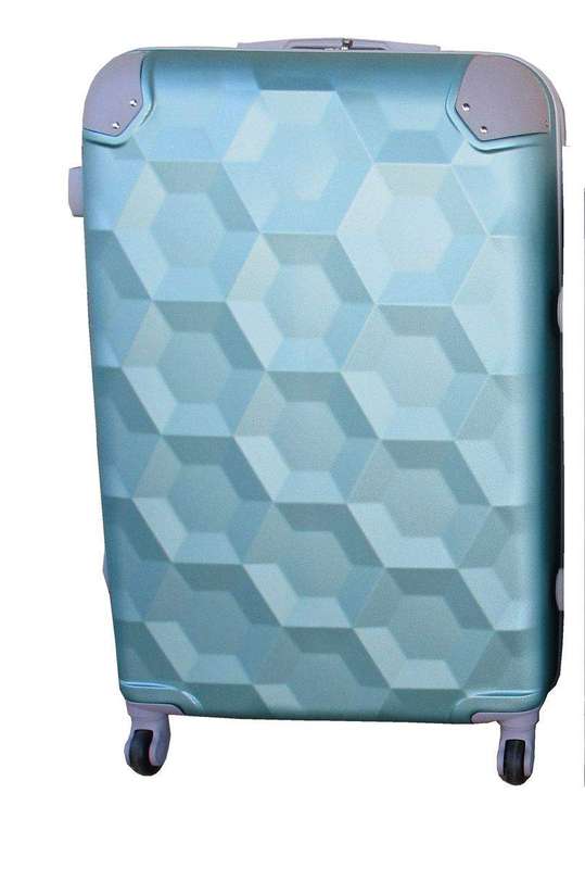 SMTE Luggage 24 inch Suitcase - Light Green with keychain