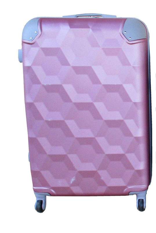 SMTE 1 Piece Luggage 20 inch Suitcase - Red Rose Gold with keychain