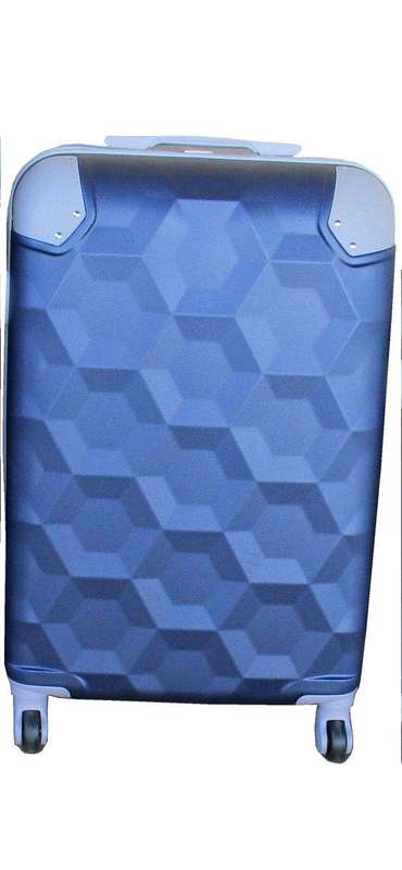 SMTE Luggage 24 inch Suitcase - Navy with keychain