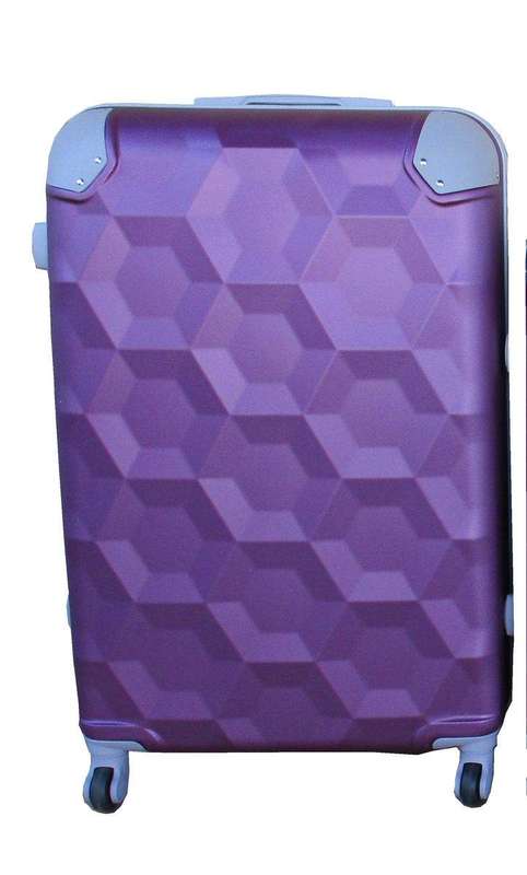 SMTE Luggage 24 inch Suitcase - Purple with keychain
