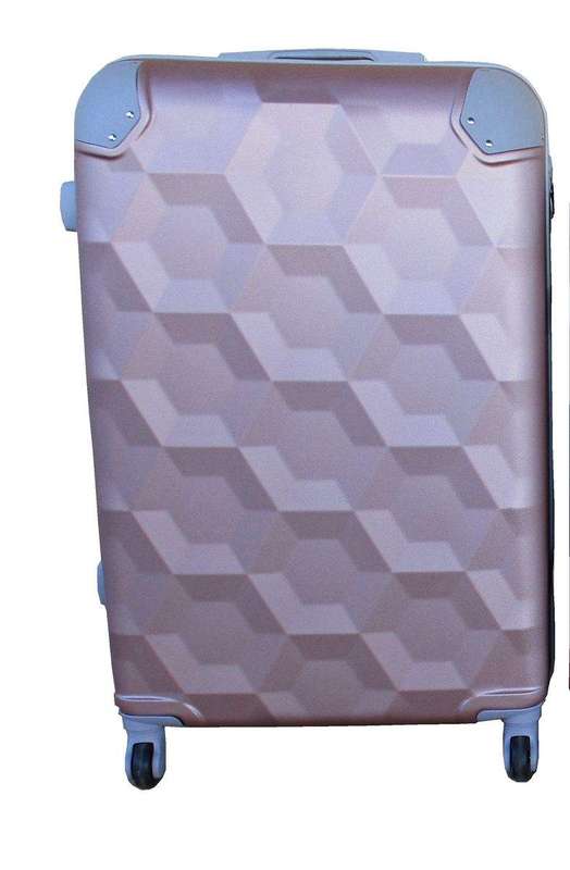 SMTE Luggage 24 inch Suitcase - Rose Gold with keychain