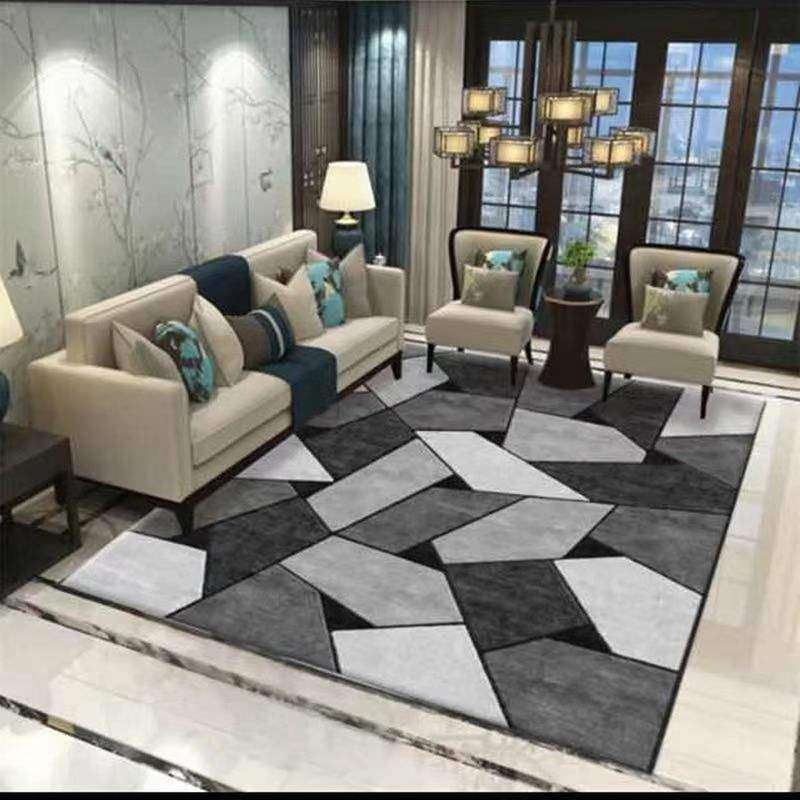 SMTE 200cm by 150cm - Modern 3D Geometric Design Area 9 Rug with keychain