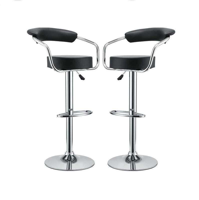 SMTE Chrome Base Bar Stools with keychain