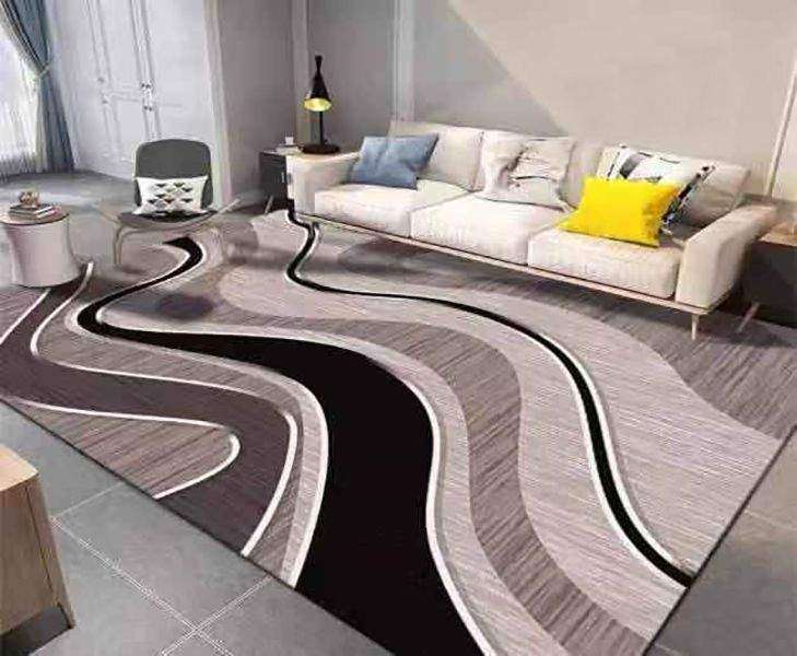 SMTE 200cm by 150cm - Modern 3D Geometric Design Area 4 Rug with keychain