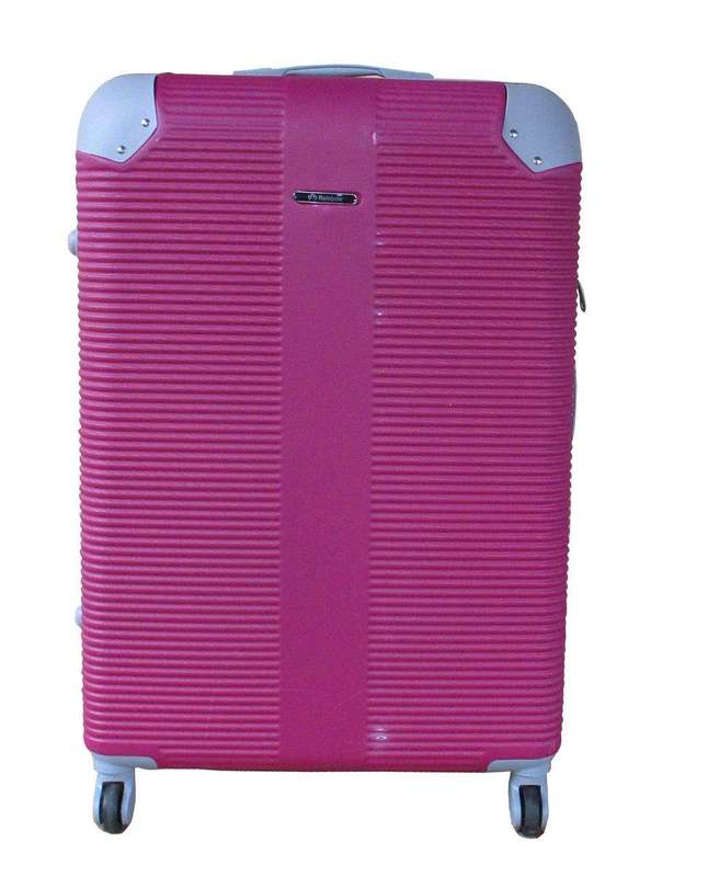 SMTE 1 Piece Hard Outer Shell Luggage - 30" - Hot Pink with keychain
