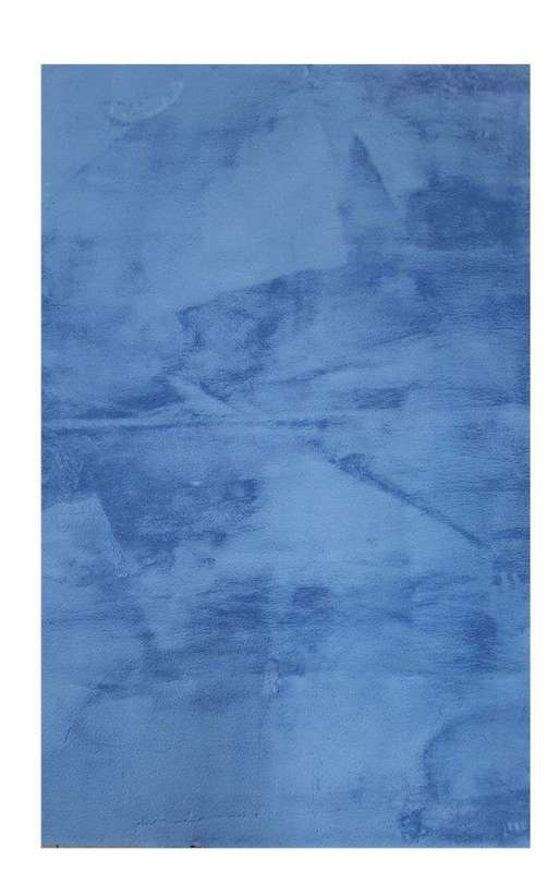 SMTE Quality Fluffy Rabbit Skin warm/soft rug carpet(1.6M X 2.3M) - Blue with keychain