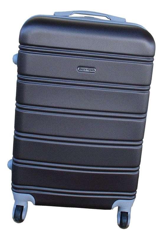 SMTE 1 Piece Premium Travel Luggage Bag 22" - Dark Brown with keychain
