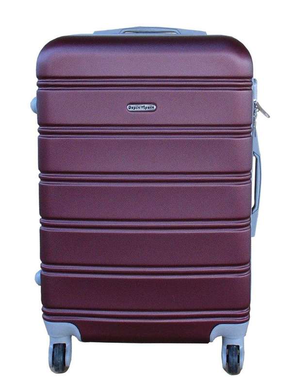 SMTE Premium Travel Luggage Bag 24" - 1 Piece - Dark Red with keychain