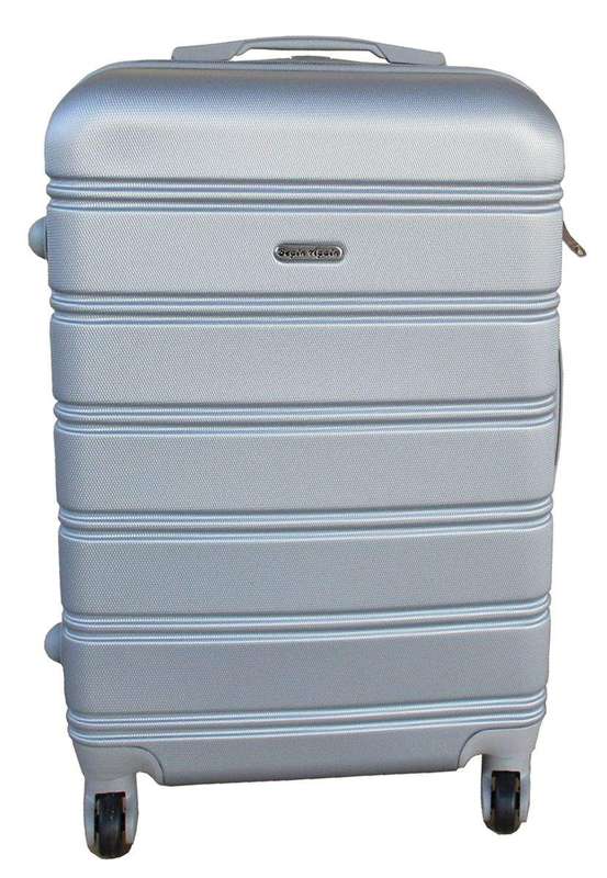SMTE Premium Travel Luggage Bag 28" - 1 Piece -  Silver with keychain