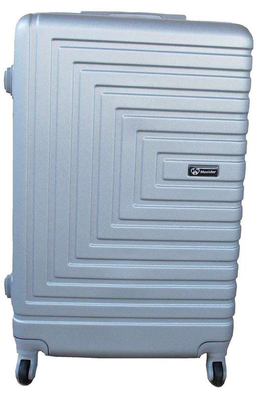 SMTE 1 Piece Mooistar 20 inch Travel Luggage Suitcase Bag - Silver with keychain