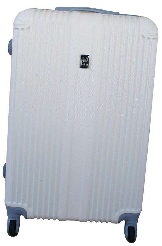 SMTE Mooistar 19 inch Travel Luggage Suitcase Bag - Cream White with keychain