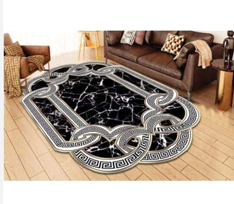 SMTE Dream world 3D printed European Style Rugs - Black, White with keychain