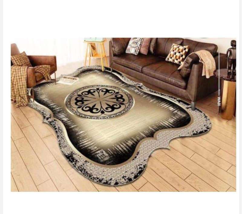 SMTE Dream world 3D printed European Style Rugs - Brown with keychain