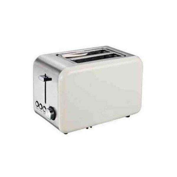 SMTE Premium Quality 2 Slice Rectangle Electric Toaster - Cream with keychain