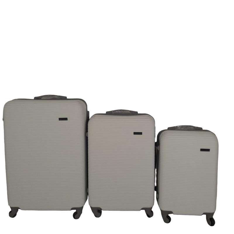 SMTE- Expert travel Ware- 3 Piece Luggage set- White with keychain