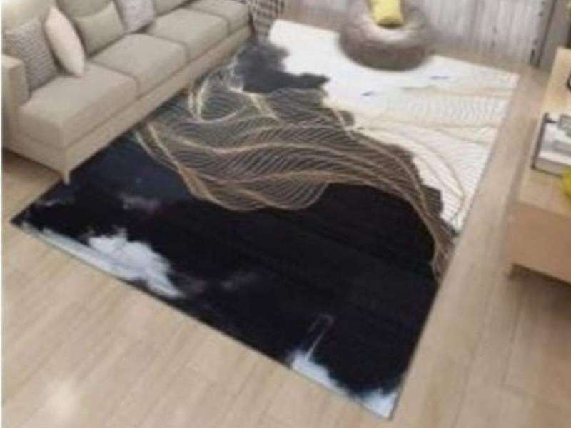SMTE - 200cm by 150cm - Modern 3D Geometric Design Area (A49.)x Rug with keychain