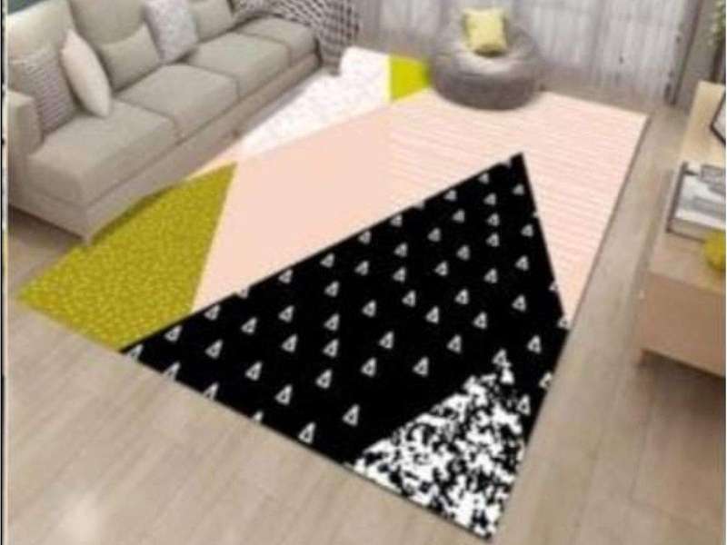 SMTE - 200cm by 150cm - Modern 3D Geometric Design Area (A47.)x Rug with keychain