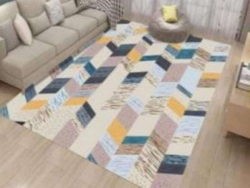 SMTE - 200cm by 150cm - Modern 3D Geometric Design Area (A46.)x Rug with keychain