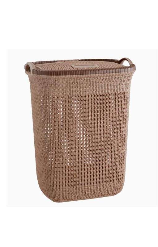 SMTE Dream world 50L Wide Washing Basket - Caramel with keychain