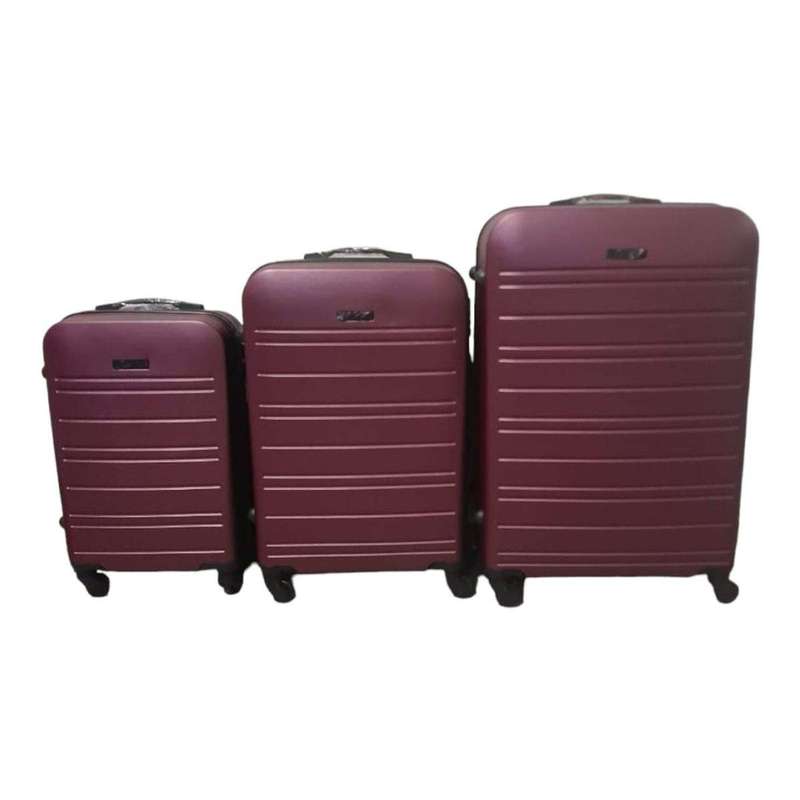 SMTE - Infinite Quality Travel Ware - 3 Piece Luggage Set - Purple C9 with keychain