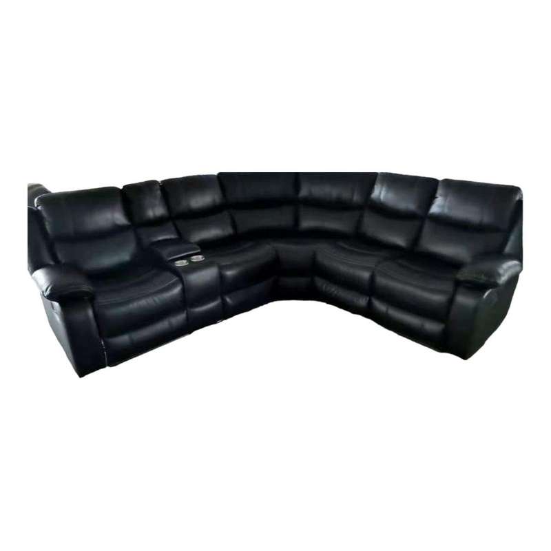 Smte - L Shape leather Recliner Set-6967CR - Brown with keychain