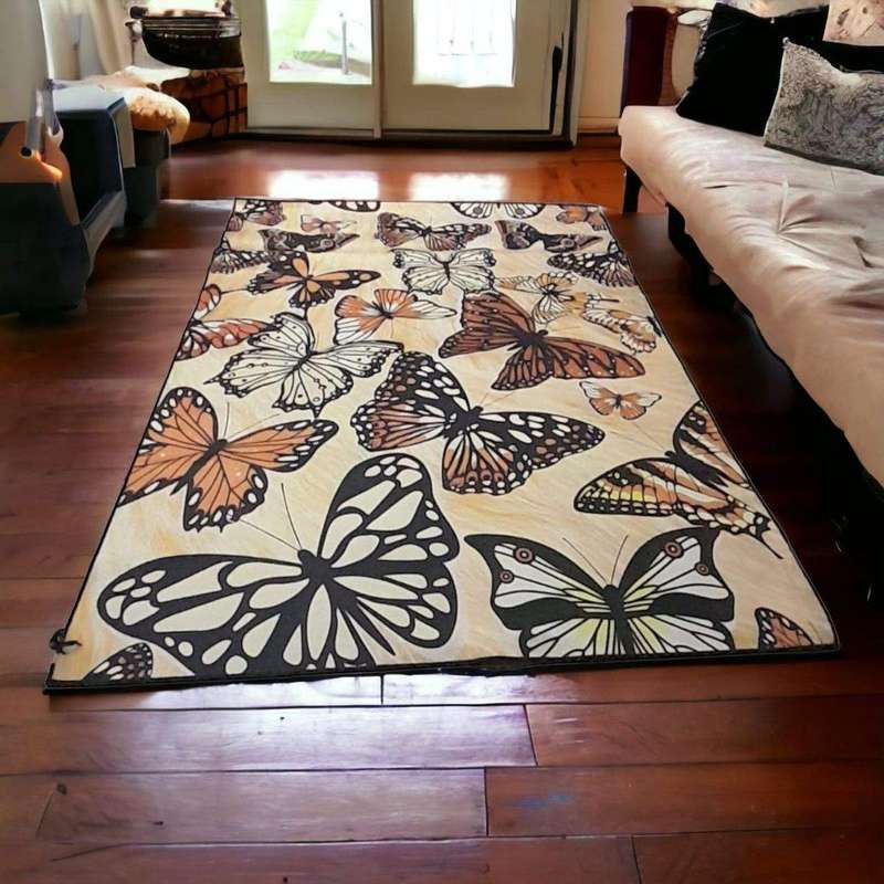 SMTE - 200cm x 150cm - Modern 3D Geometric Design - Carpet/Rug - A55 with keychain