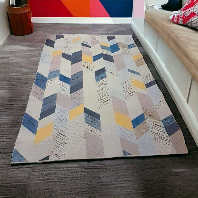 SMTE - 200cm x 150cm - Modern 3D Geometric Design - Carpet/Rug - A46 with keychain