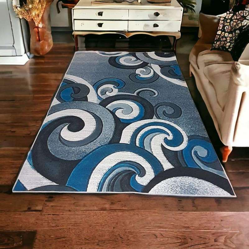 SMTE - 200cm x 150cm - Modern 3D Geometric Design - Carpet/Rug - A 1 with keychain