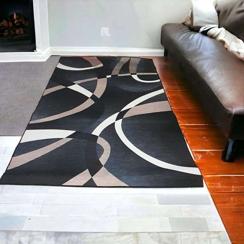 SMTE - 200cm x 150cm - Modern 3D Geometric Design - Carpet/Rug - A 16 with keychain