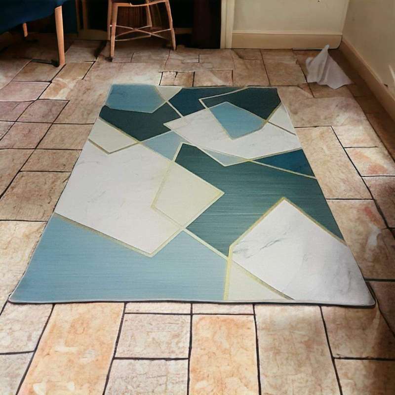 SMTE - 200cm x 150cm - Modern 3D Geometric Design - Carpet/Rug - A16 with keychain