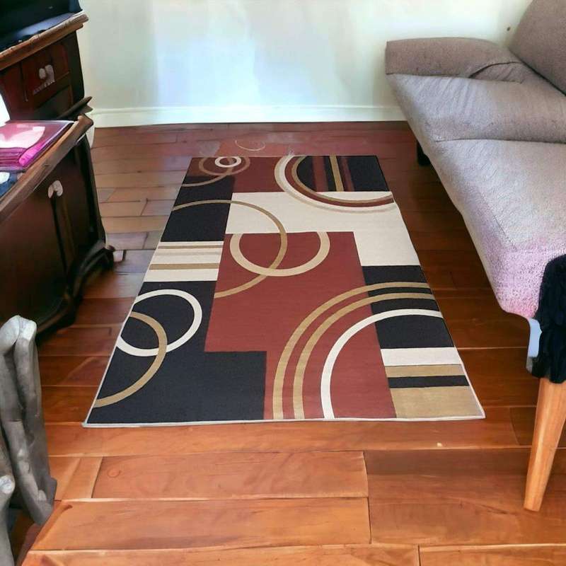 SMTE - 200cm x 150cm - Modern 3D Geometric Design - Carpet/Rug - Z1 with keychain