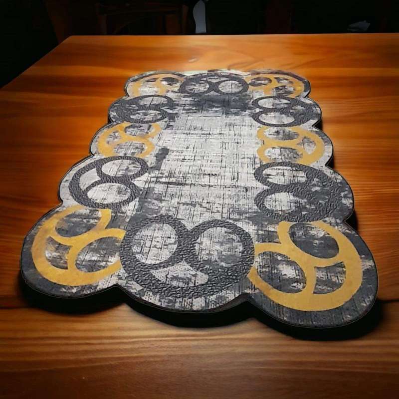 SMTE-200cm by 150cm modern 3D Geometric Design Area B27 with keychain