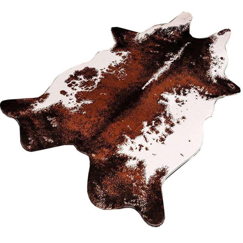 Smte - Animal Print Rug - Cow Print Rug - 120 x 160 cm with keychain