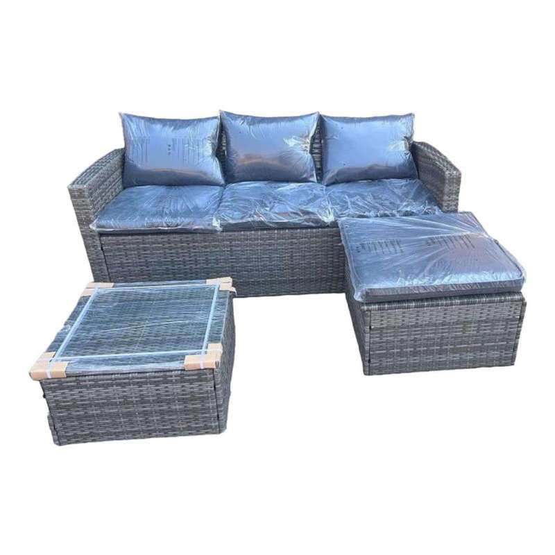 SMTE-3 Piece Patio Set -Grey with keychain
