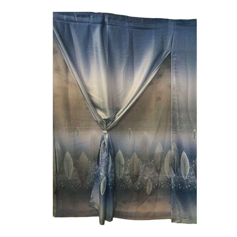 SMTE - Grey and White Tree Theme 3M Curtain 2m Drop - C1 with keychain