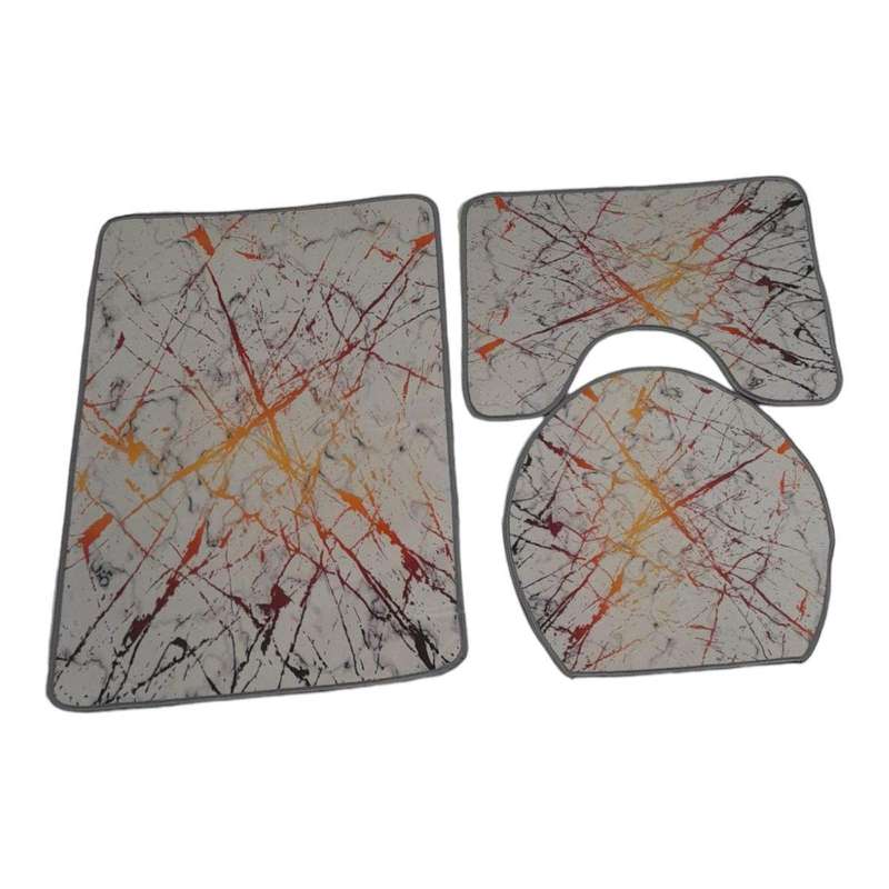 SMTE 3 Piece Non Slip Super Absorbent Bath Mat set tsz8 with keychain