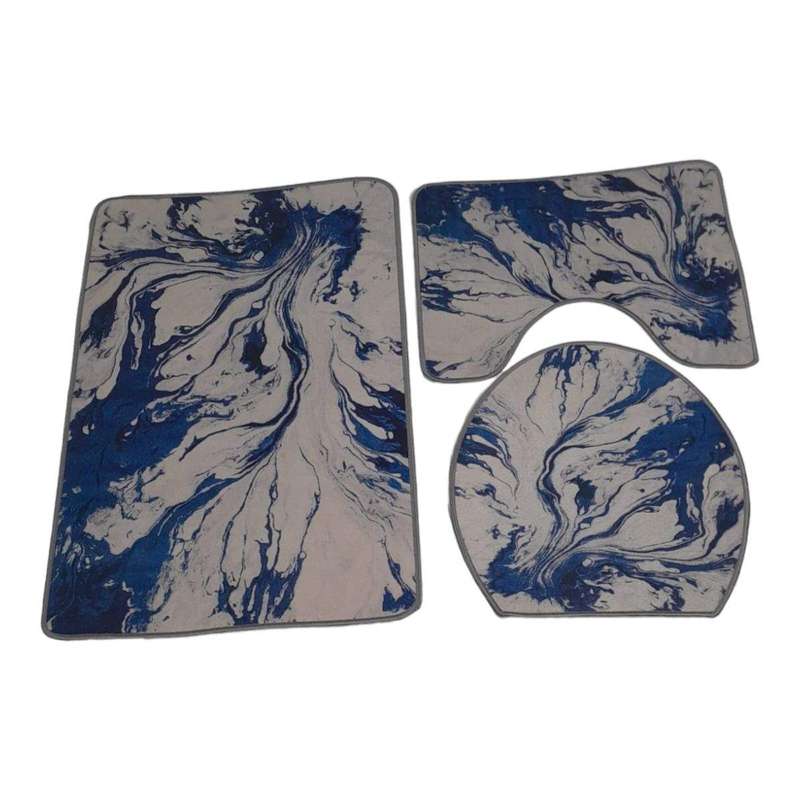 SMTE 3 Piece Non Slip Super Absorbent Bath Mat set tsz2 with keychain