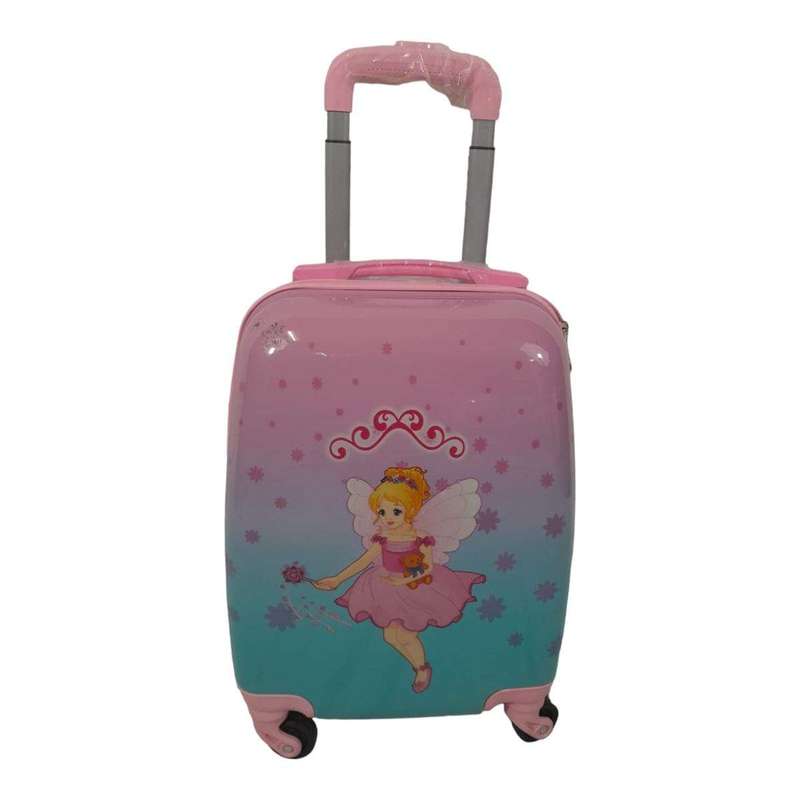 SMTE - Quality Kiddies Cartoons Hand Luggage/ Suitcase for Kids-Fairy with keychain