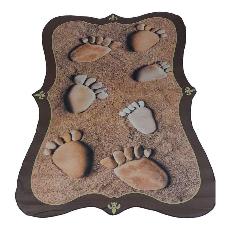 SMTE Quality Large 3D Printed European Style Rug - Brown - F1 - B17 with keychain