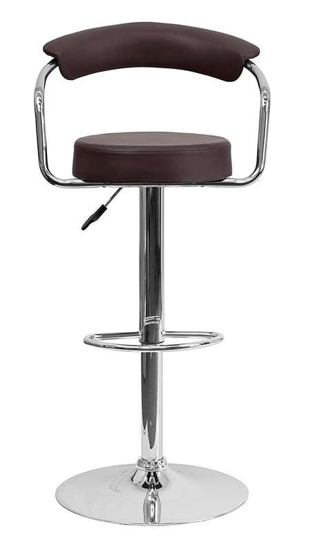 SMTE Adjustable Chrome Base Bar Stool with keychain