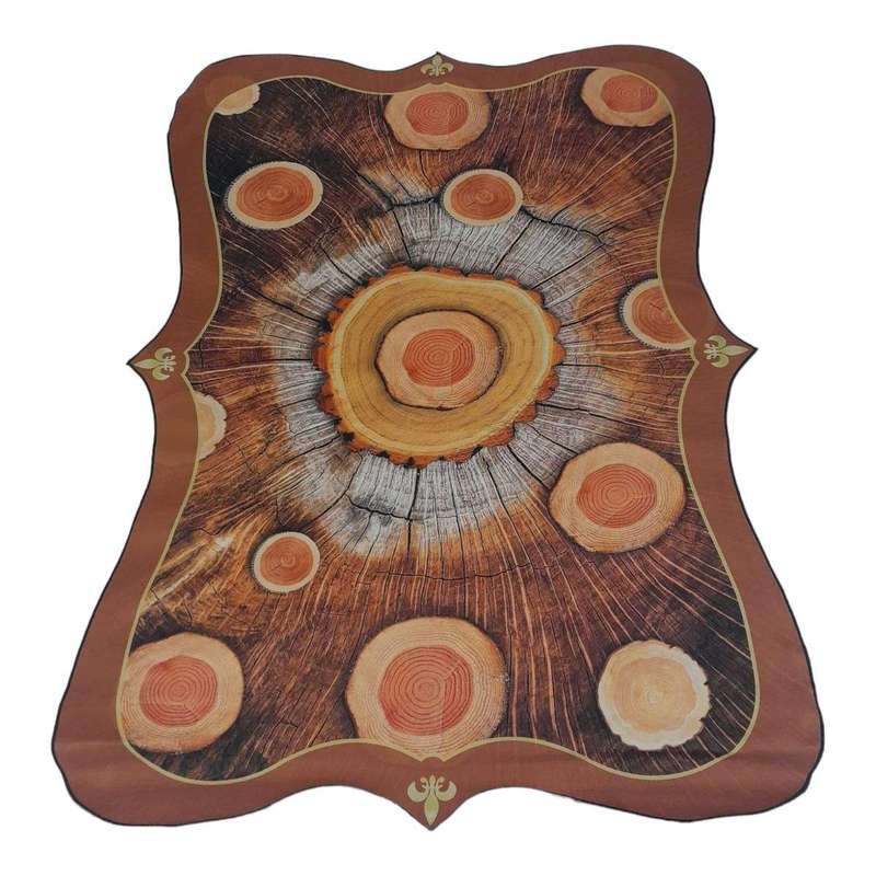SMTE Quality Large 3D Printed European Style Rug - Brown - F1 - B03 with keychain