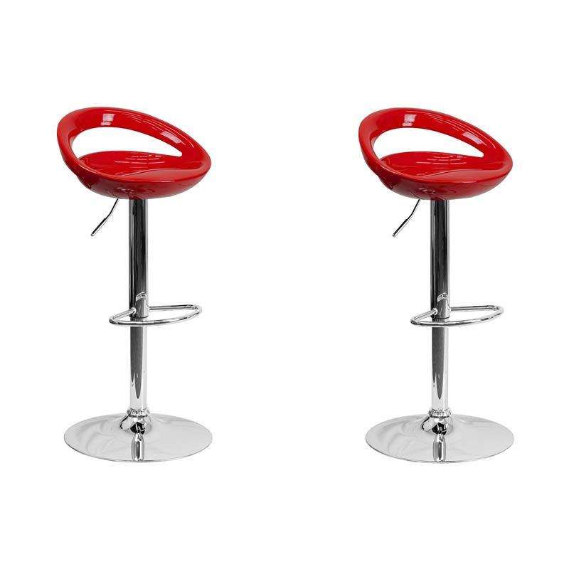 SMTE Set of 2 Adjustable Height Kitchen Bar Stool with keychain